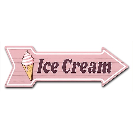 Signmission Ice Cream Arrow Decal Funny Home Decor 36in Wide D-A-12-999806